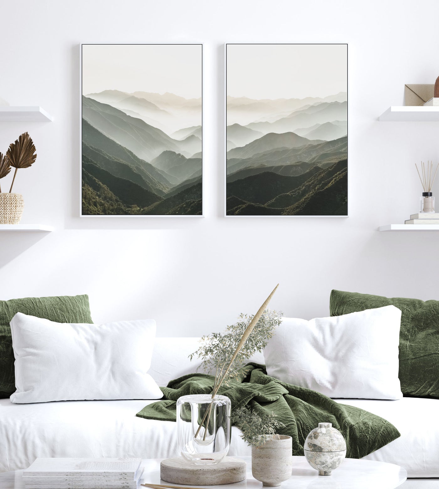 View of San Bernardino Mountains Set of 2 | Nature Wall Art | Framed Canvas Prints
