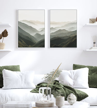 View of San Bernardino Mountains Set of 2 | Nature Wall Art | Framed Canvas Prints