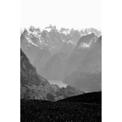 Black & White Foggy Mountains II - Set of 4