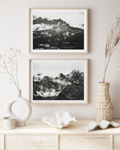nature wall art, set of 2 mountain prints | arrtopia 