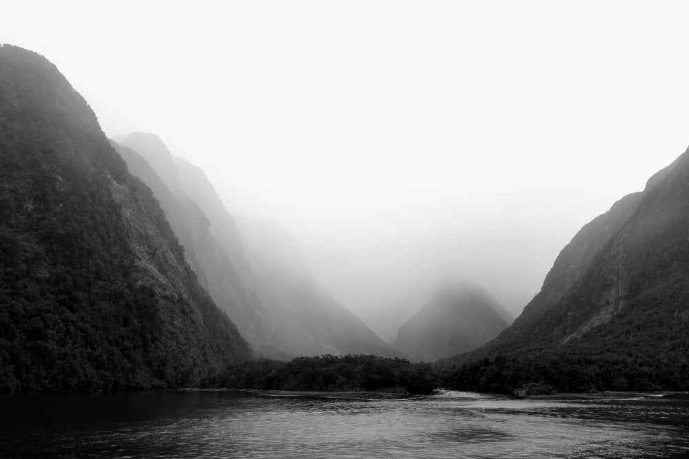Milford Sound Black and White