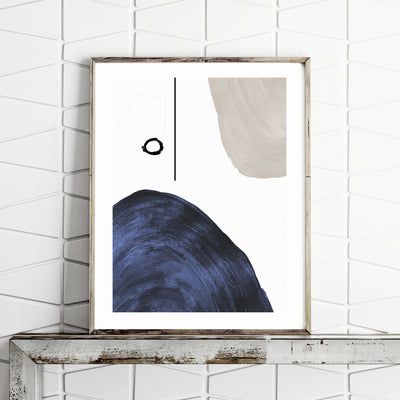 Abstract Wall Art, Geometric Art Print, Ready-to-Hang Canvas, Extra Large Wall Decor | arrtopia