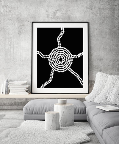 black and white abstract art print, boho wall art | arrtopia