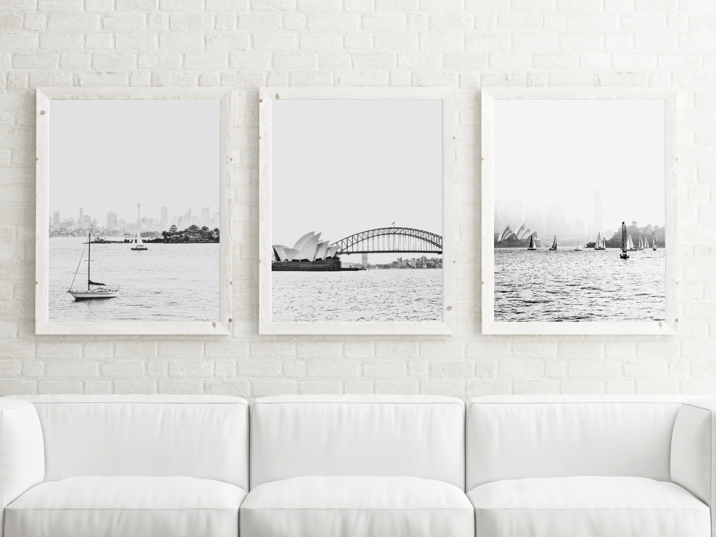 sydney wall art, black & white minimalist print set | arrtopia
