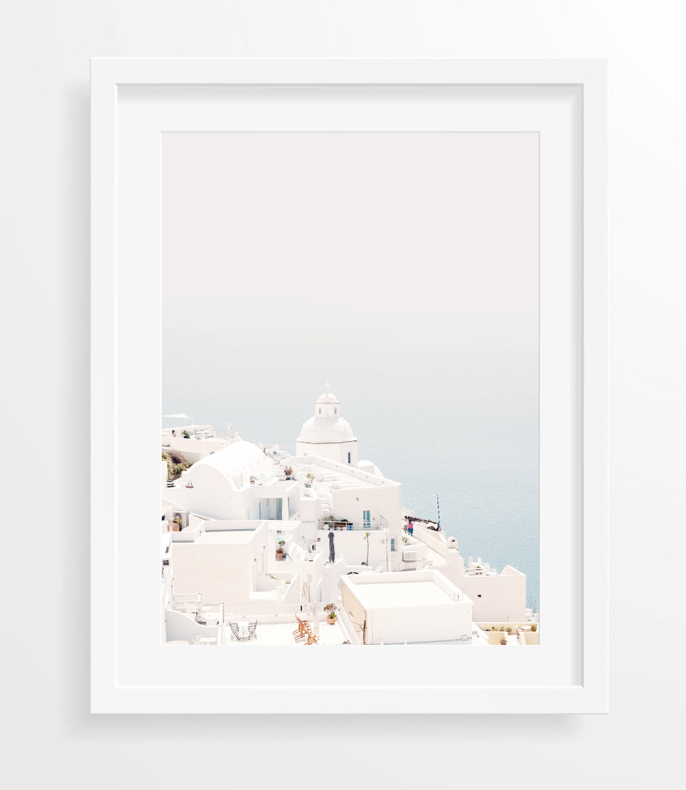 Greece Photography,  Santorini Architecture Wall Art, Europe Print, Large Living Room Wall Decor | arrtopia