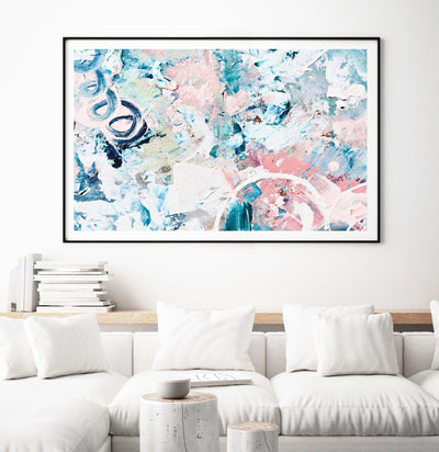Contemporary Abstract Art Print, Colourful Art Poster, Oversized Canvas Print for LIving Room | arrtopia