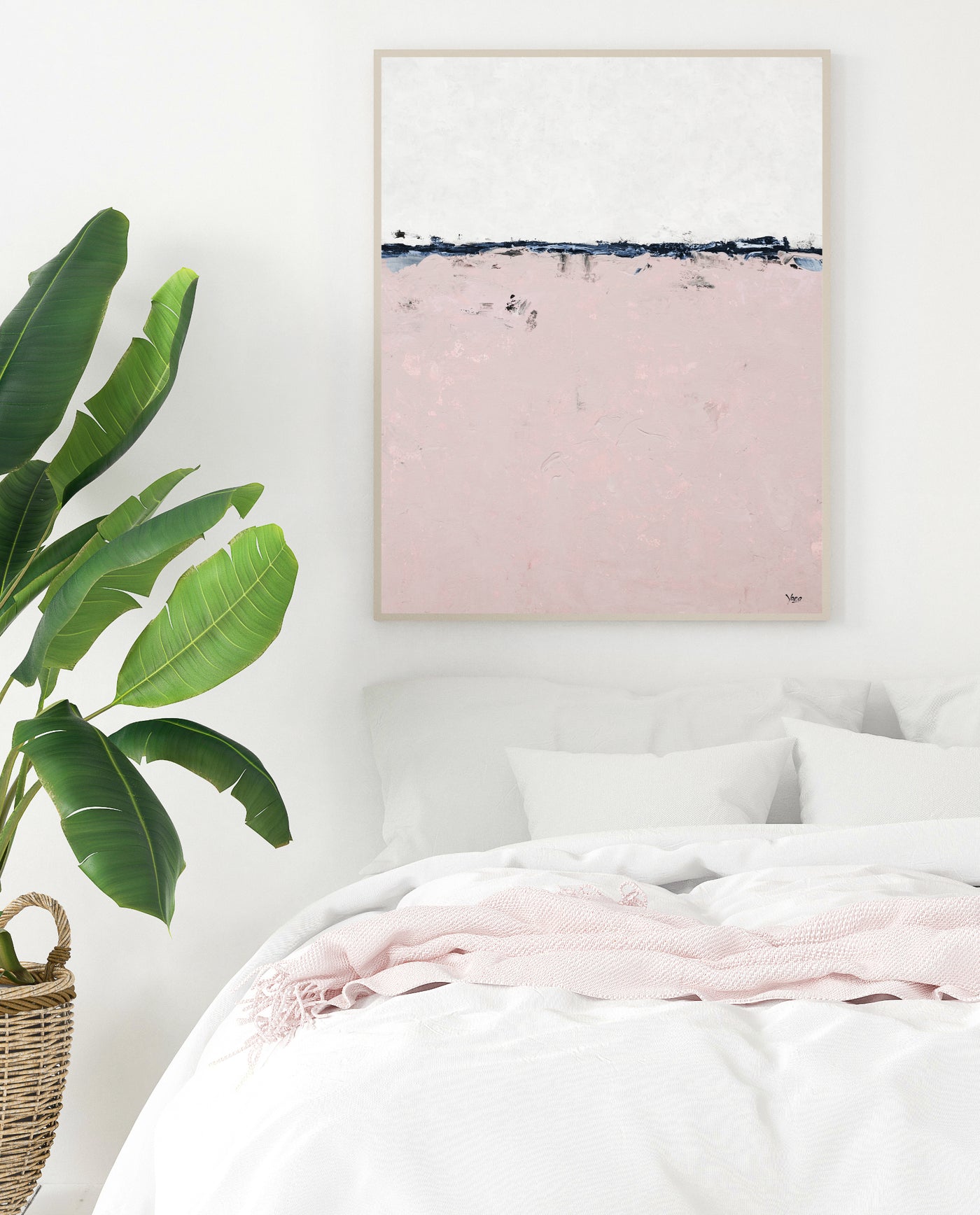 abstract wall art, blush pink wall decor, large canvas print | arrtopia