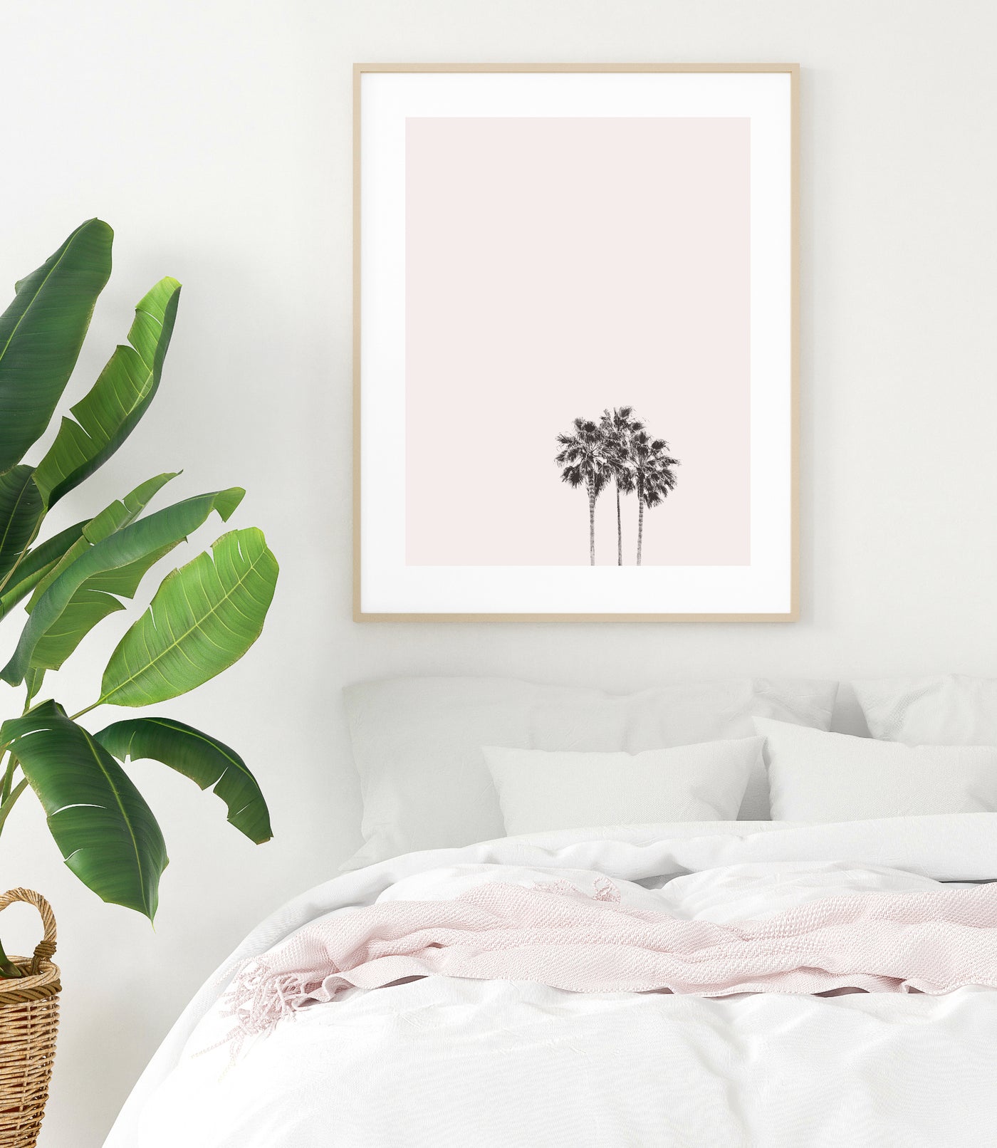 minimalist palm wal art print for bedroom | arrtopia 