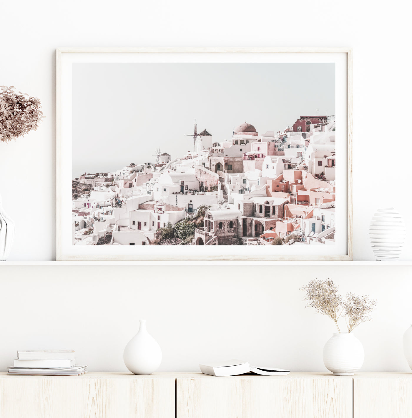 Greece Photography,  Santorini Architecture Wall Art, Europe Print, Large Living Room Wall Decor | arrtopia