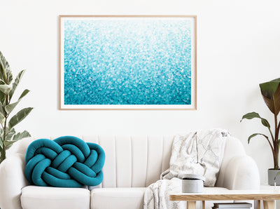 abstract dot art print, turquoise wall decor | arrtopia