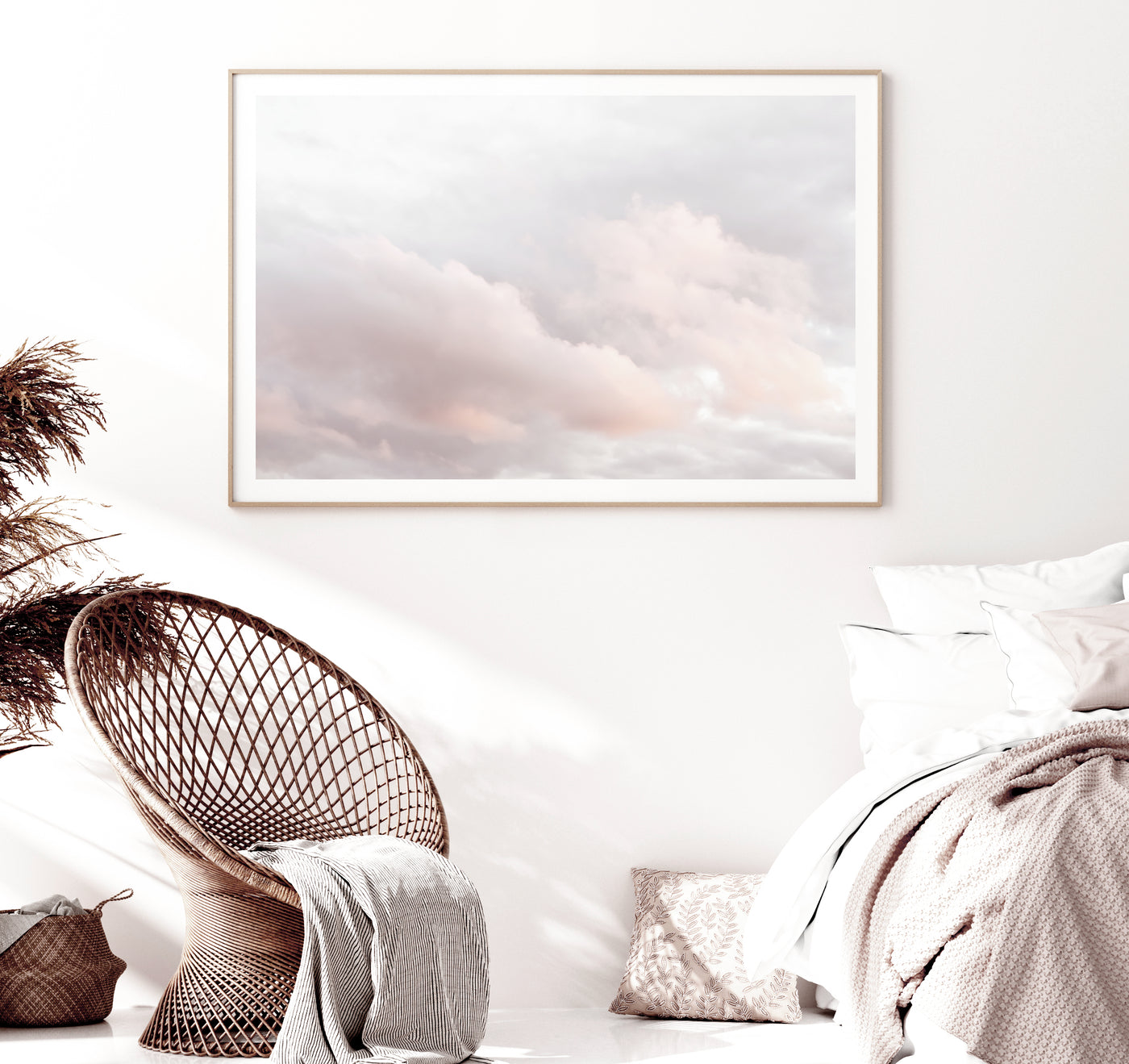 Pastel Nature Wall Art, Clouds Photography Print, Large Nordic Wall Decor | arrtopia