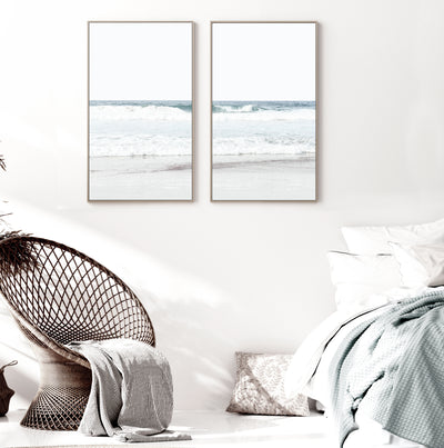 pastel beach wall art set, large canvas prints for bedroom | arrtopia
