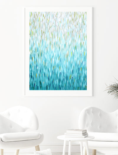 abstract art print, turquoise wall art by arrtopia