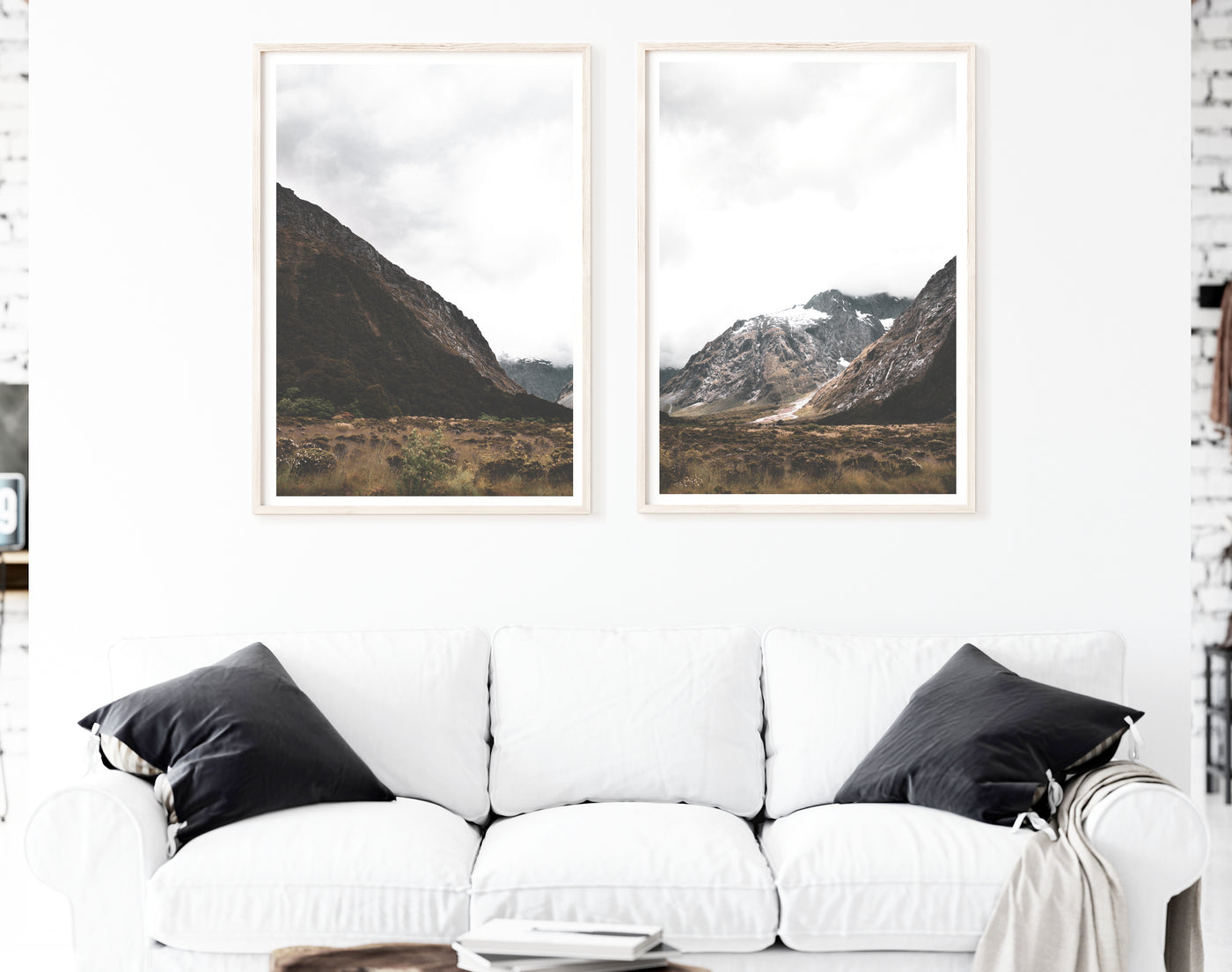 Neutral Nature Wall Art, New Zealand Landscape Photography Print Set, Large Nordic Wall Decor | arrtopia