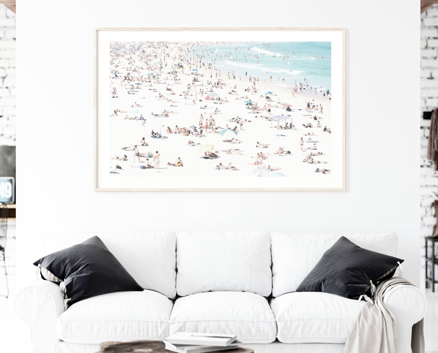 Bondi Beach Photography Print, Modern Living Room Design, Oversized Wall Decor | arrtopia