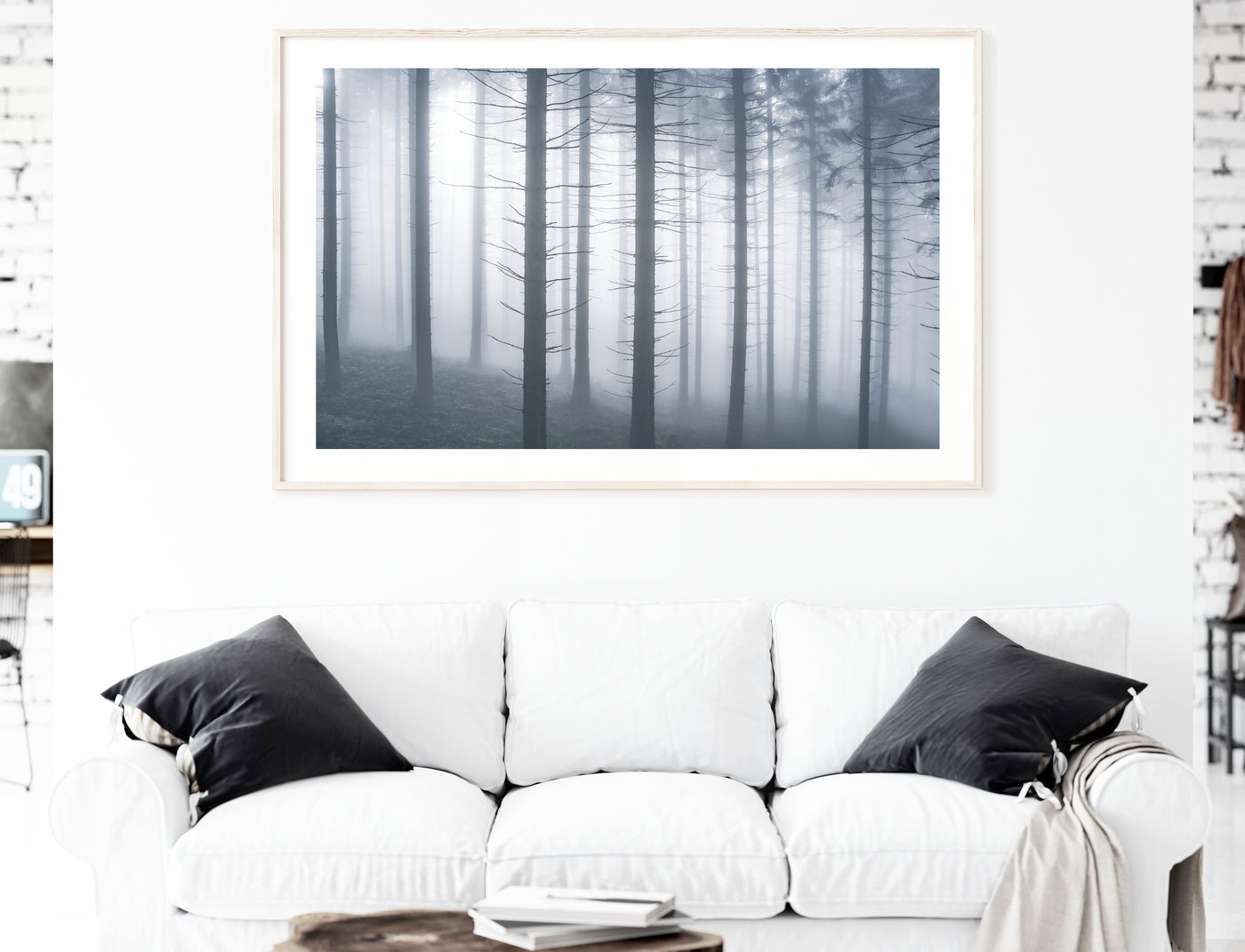 Pastel Nature Wall Art, Forest Landscape Photography Print, Large Nordic Wall Decor | arrtopia