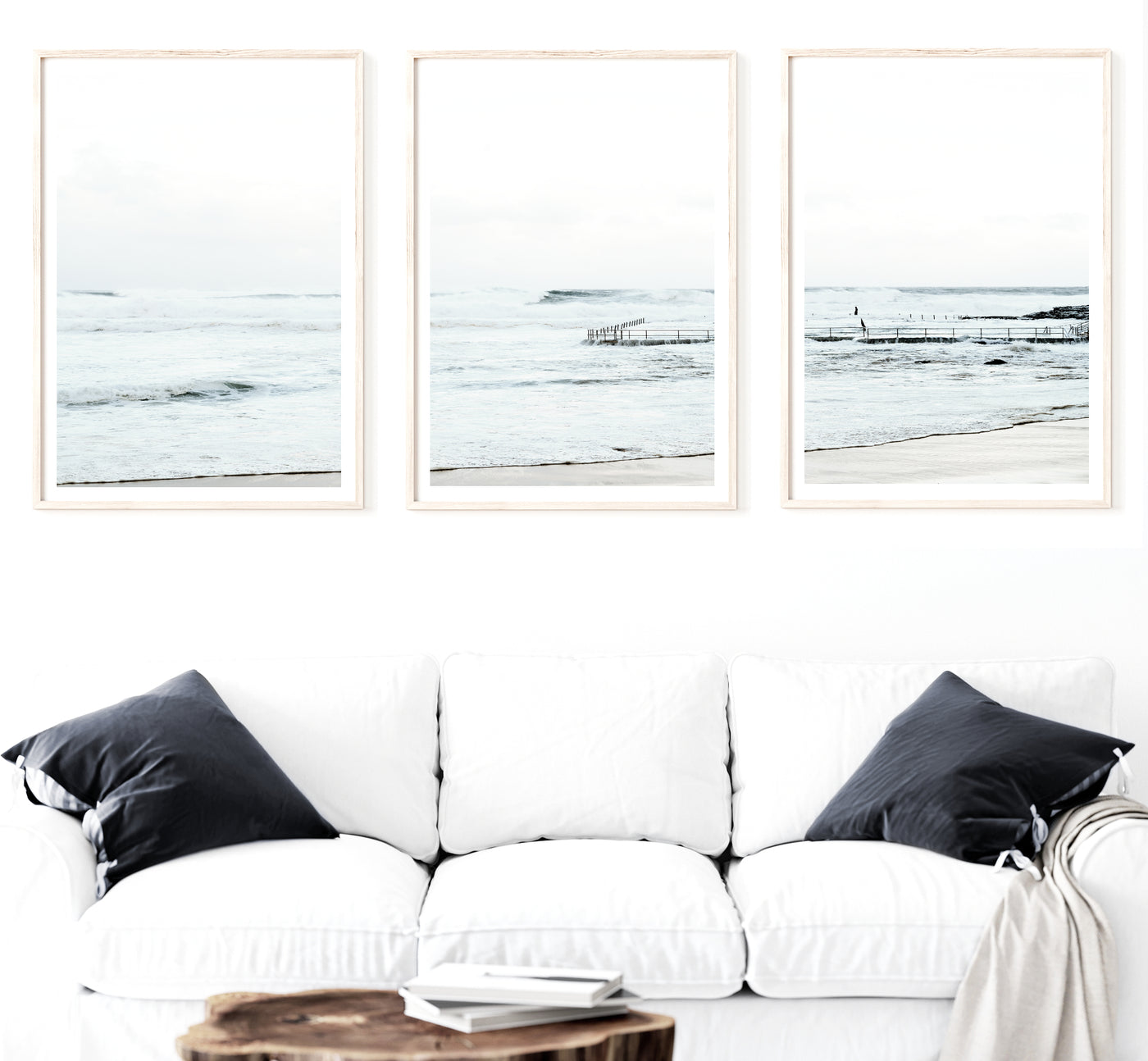 set of 3 art prints coastal wall art | arrtopia