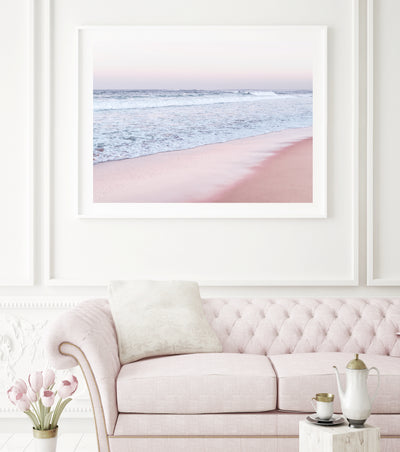 colorful sunset beach wall art print by arrtopia