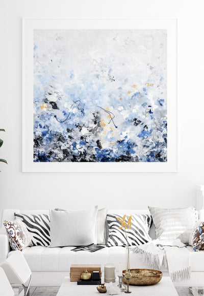 abstract wall art, light blue oversized art poster | arrtopia