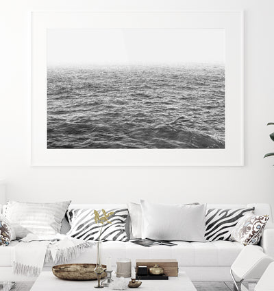 Black & White Coastal Wall Art, Stormy Ocean Photography Print, Extra Large Wall Decor | arrtopia
