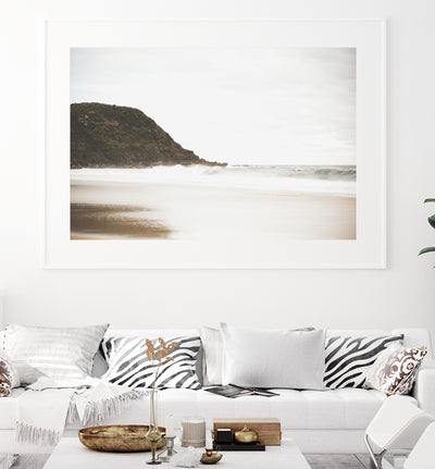 Neutral Coastal Wall Art, Crowdy Bay Photography Print, Extra Large Wall Decor | arrtopia