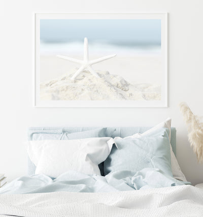 Pastel Coastal Wall Art, Seashell Photography Print, Extra Large Wall Decor | arrtopia