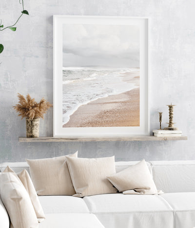 neutral beach print, coastal wall art | arrtopia