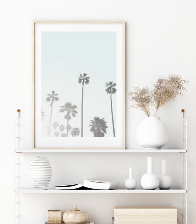 Nature Wall Art, Pastel  California Palms Photography Print, Large Wall Decor | arrtopia
