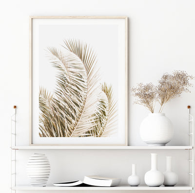 large palm wall art print, contemporary living room decor | arrtopia
