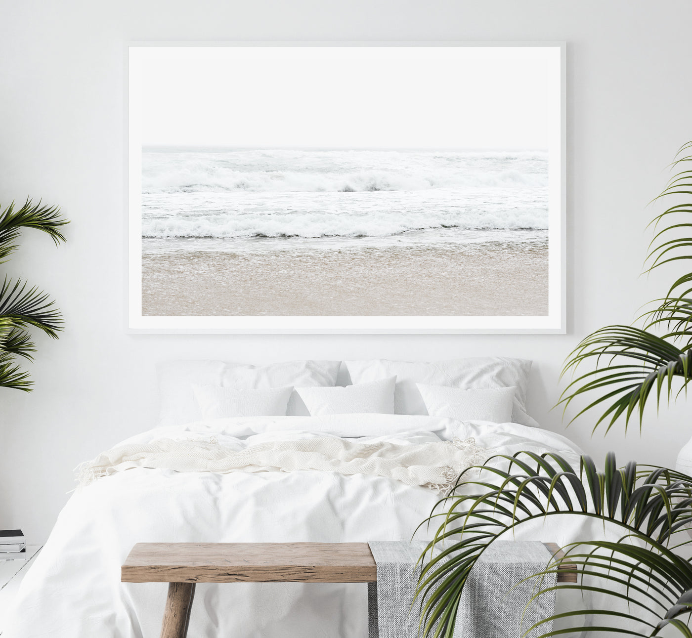 large beach wall art print for bedroom | arrtopia