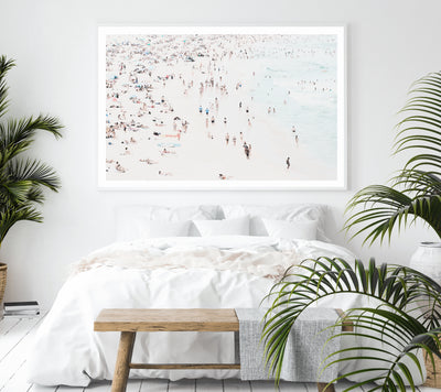 Pastel Coastal Wall Art, Bondi Beach Photography Print, Extra Large Canvas Wall Art for Bedroom | arrtopia