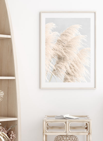 pampas wall art, botanical canvas prints, large wall art for living room | arrtopia