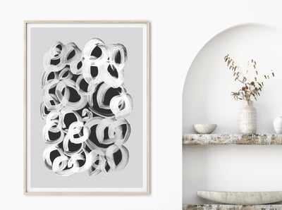 large black & white abstract wall art print for living room | arrtopia 