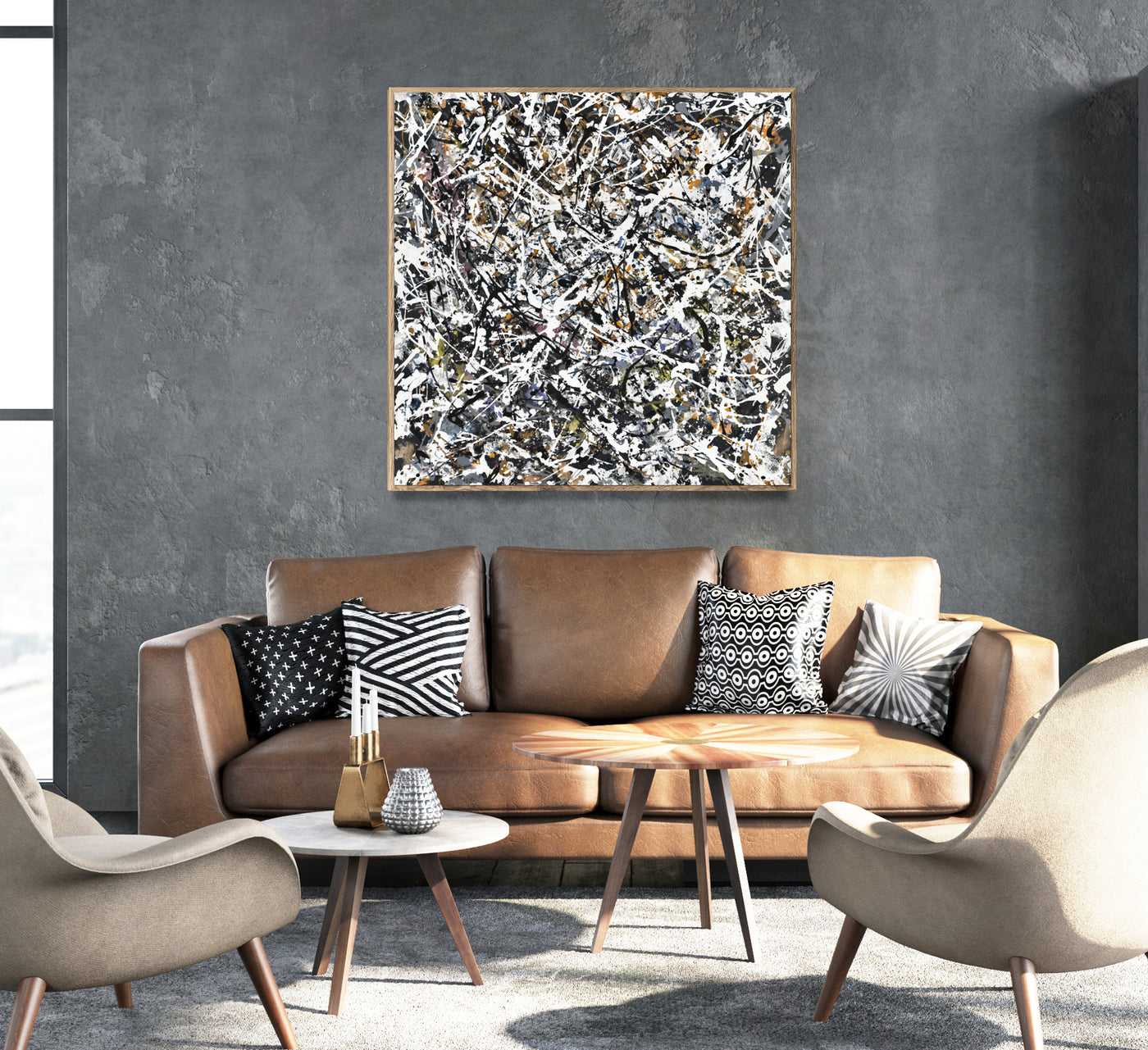 abstract art, oversized canvas wall art, modern artwork over sofa | arrtopia