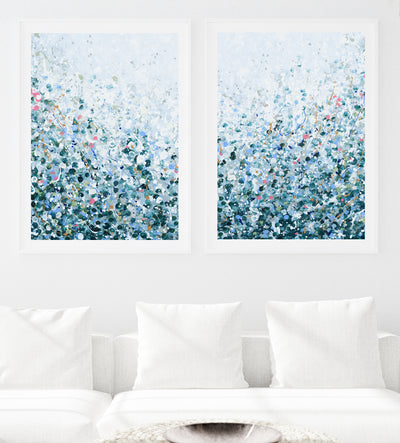Abstract Wall Art, Contemporary Colorful Art Print Set of 2, Ready-to-Hang Canvas, Extra Large Wall Decor | arrtopia