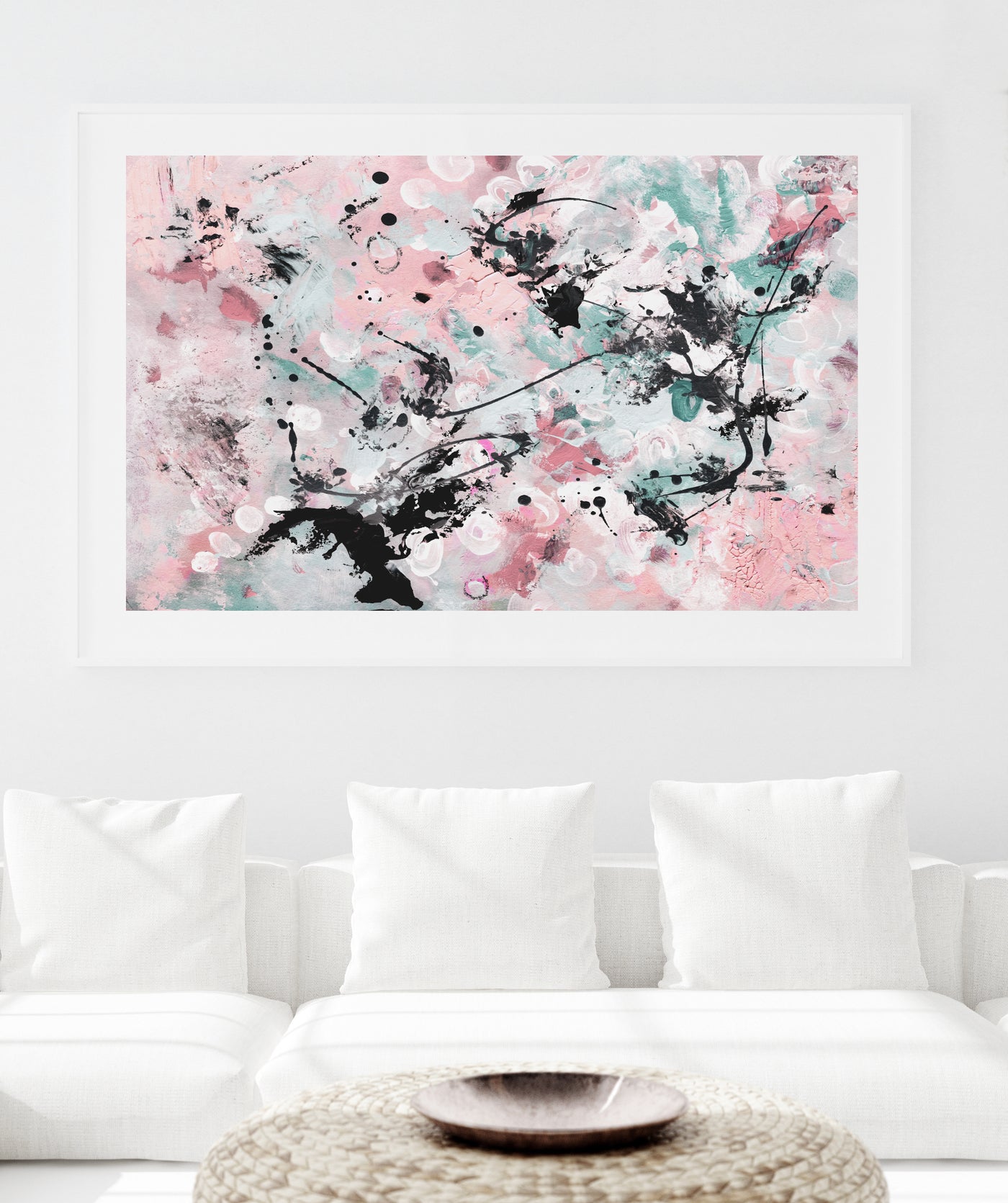 abstract wall art, contemporary pink wall decor | arrtopia