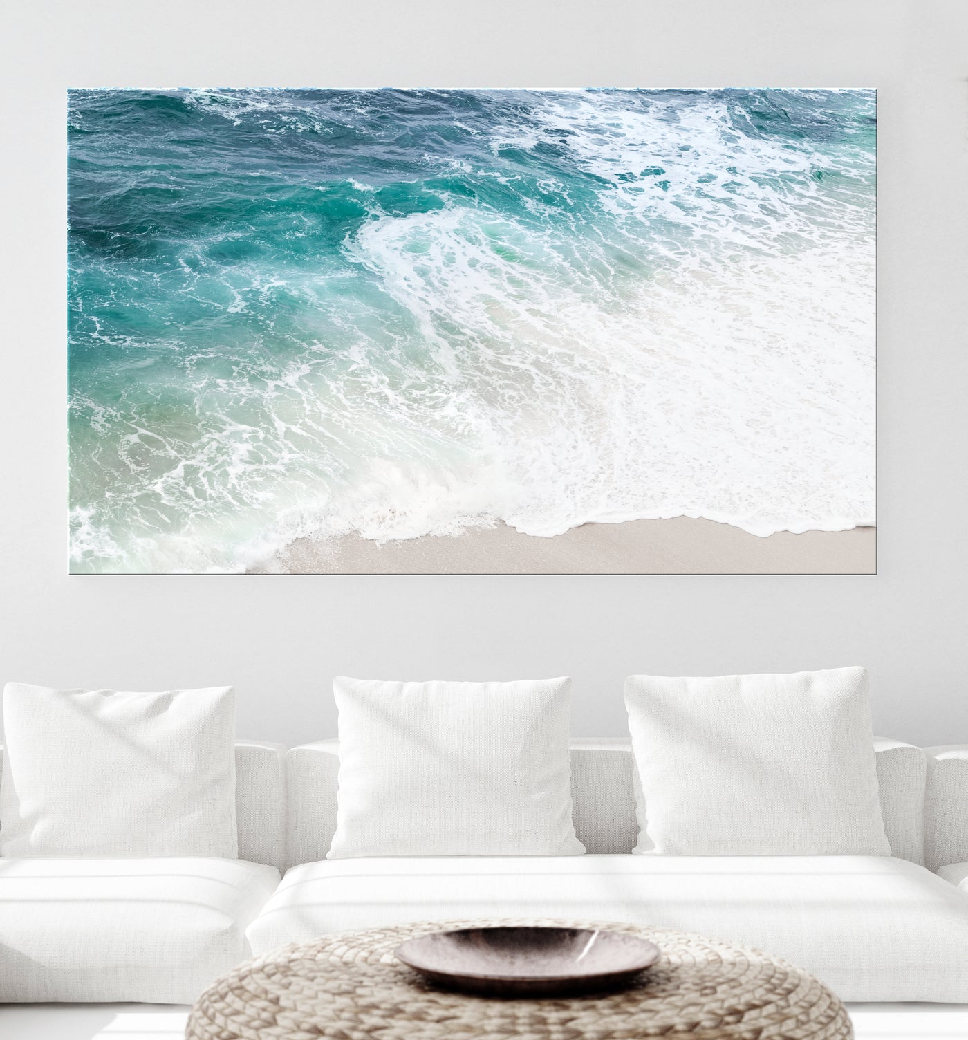Beach Canvas  Wall Art, Beach Photography Print, Extra Large Living Room Wall Decor | arrtopia