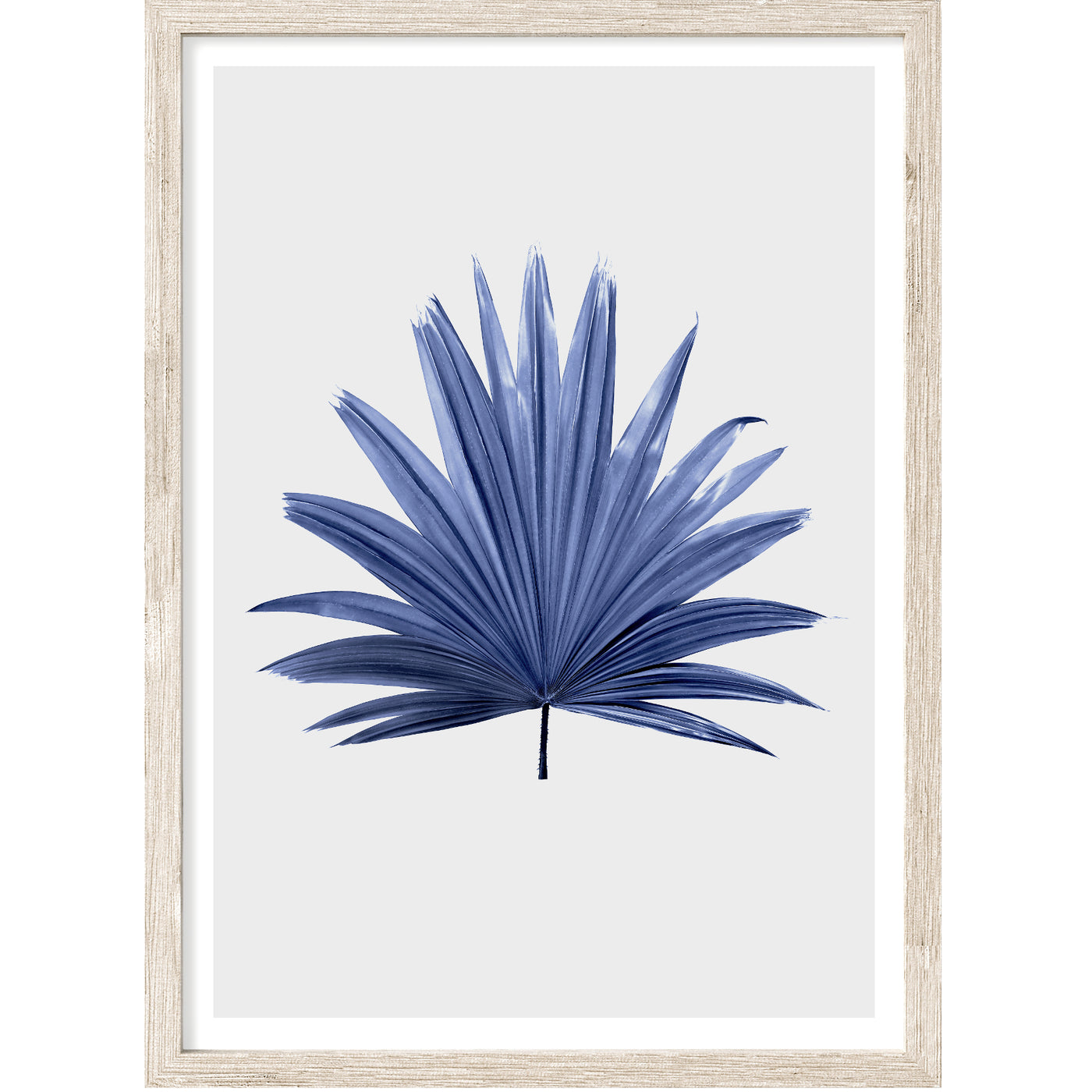Botanical Wall Art, Palm Leaf Print, Large Blue Wall Decor | arrtopia
