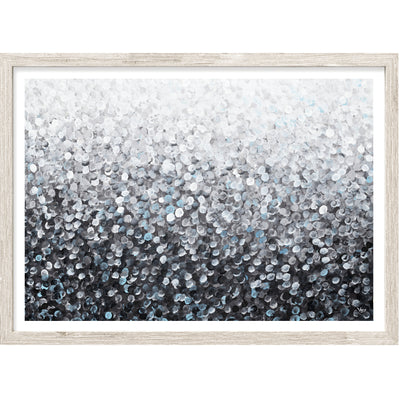 Abstract Wall Art, Contemporary Dark Grey Dot Art Print, Ready-to-Hang Canvas, Extra Large Wall Decor | arrtopia