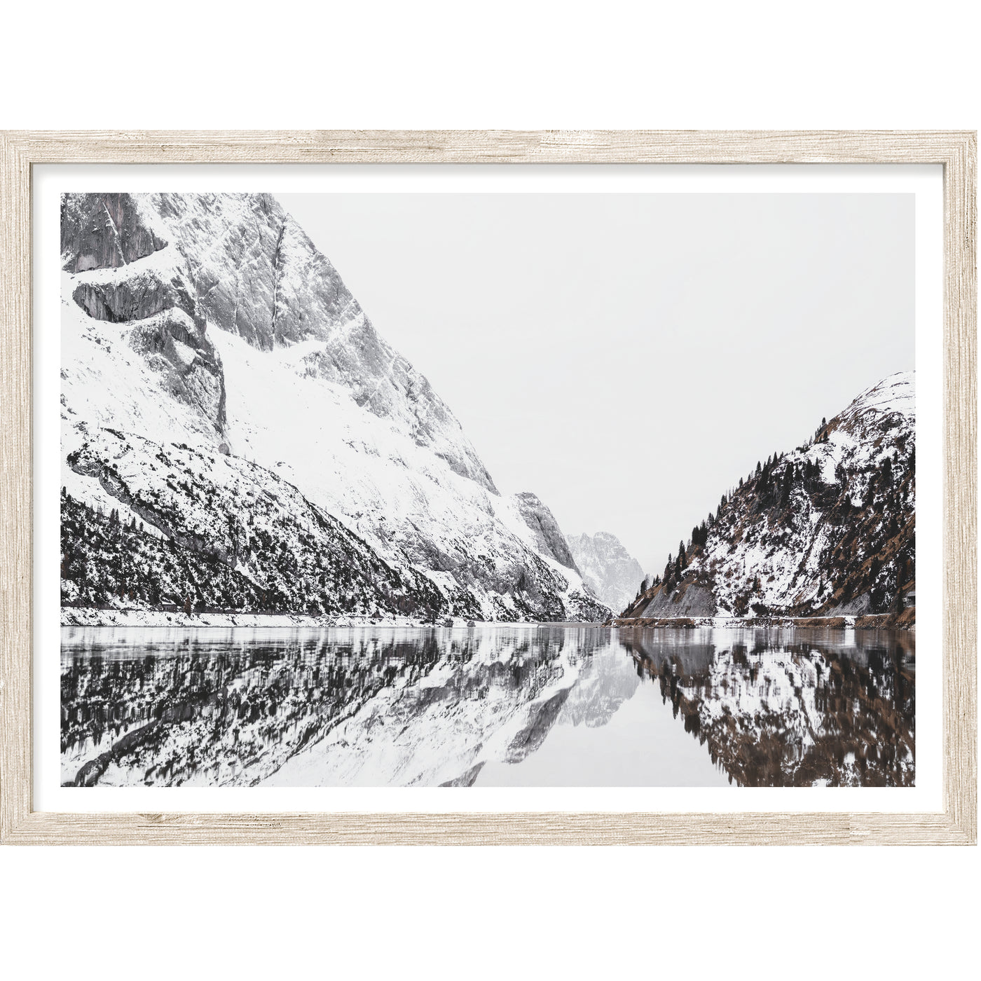 Lake by The Mountains Wall Art, Landscape Photography Print, Large Wall Decor | arrtopia