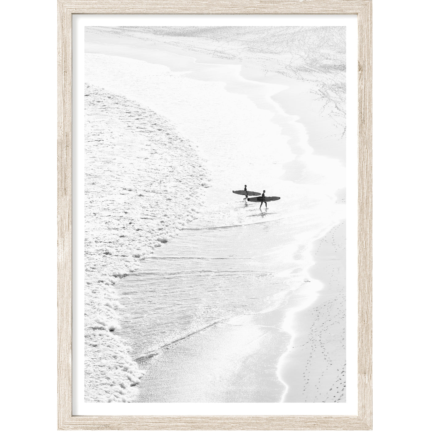 Coastal Wall Art, Black & White Beach Surf Photography Print, Large Wall Decor | arrtopia