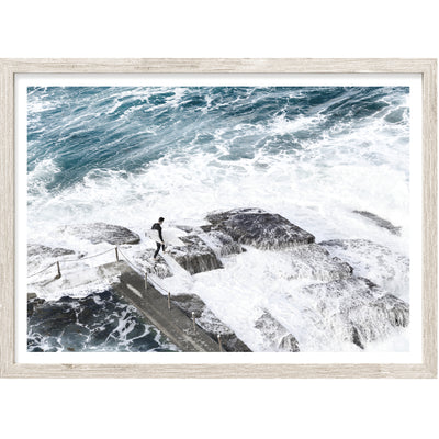 Coastal Surf Wall Art, Ocean Rock Pool Photography Print, Extra Large Wall Decor | arrtopia