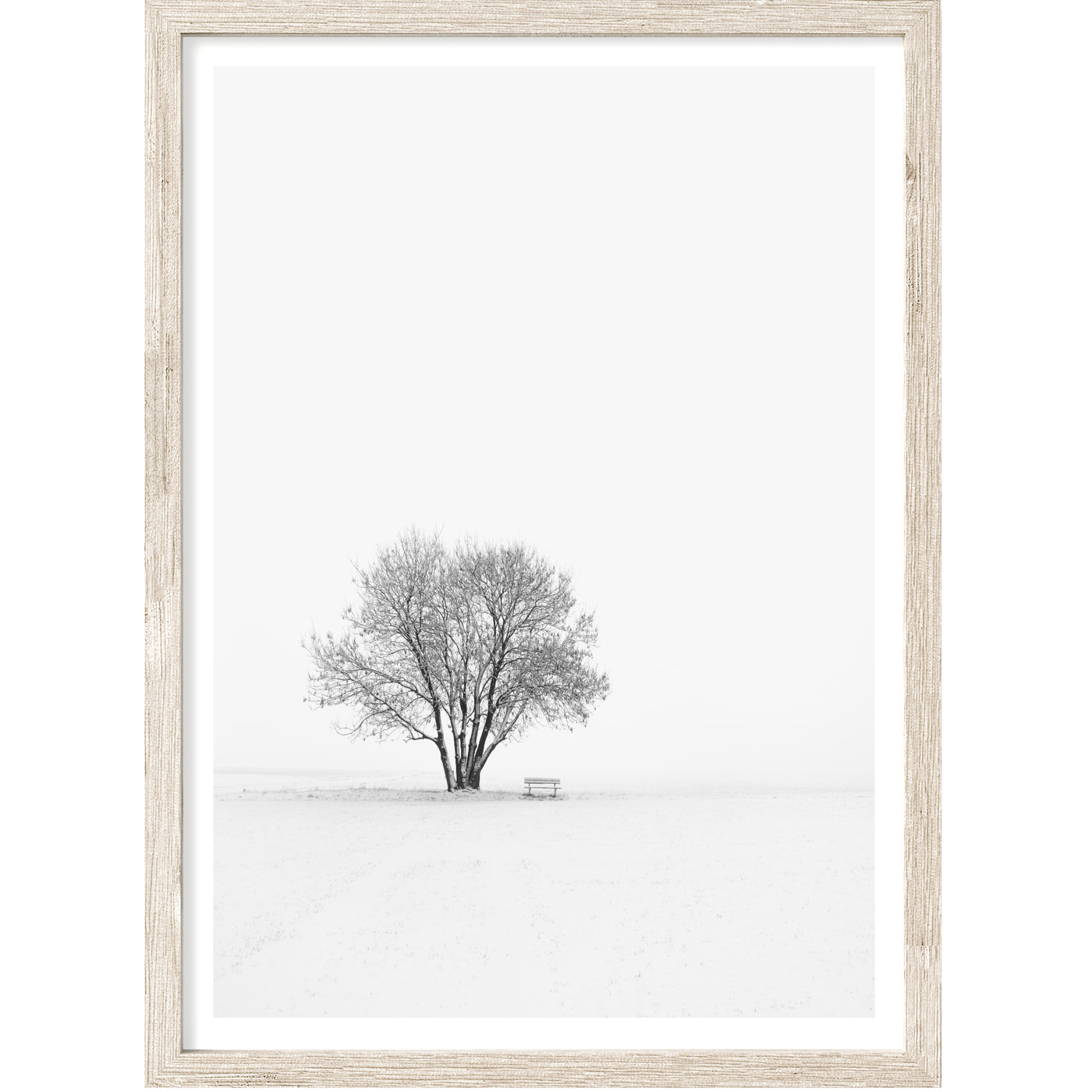 Black & White Nature Wall Art, Winter Landscape Photography Print, Tree Poster | arrtopia