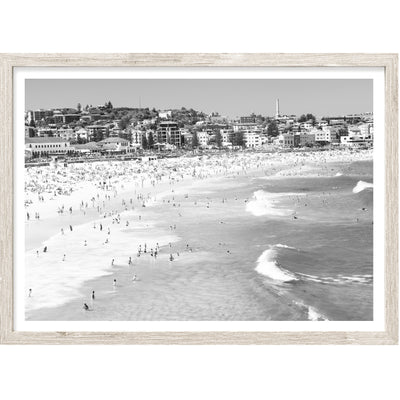 black & white bondi poster, beach wall art, sydney photography | arrtopia