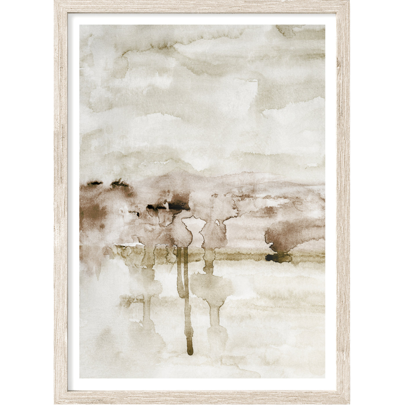 Abstract Wall Art, Contemporary Neutral  Watercolor Art Print, Ready-to-Hang Canvas, Extra Large Wall Decor | arrtopia