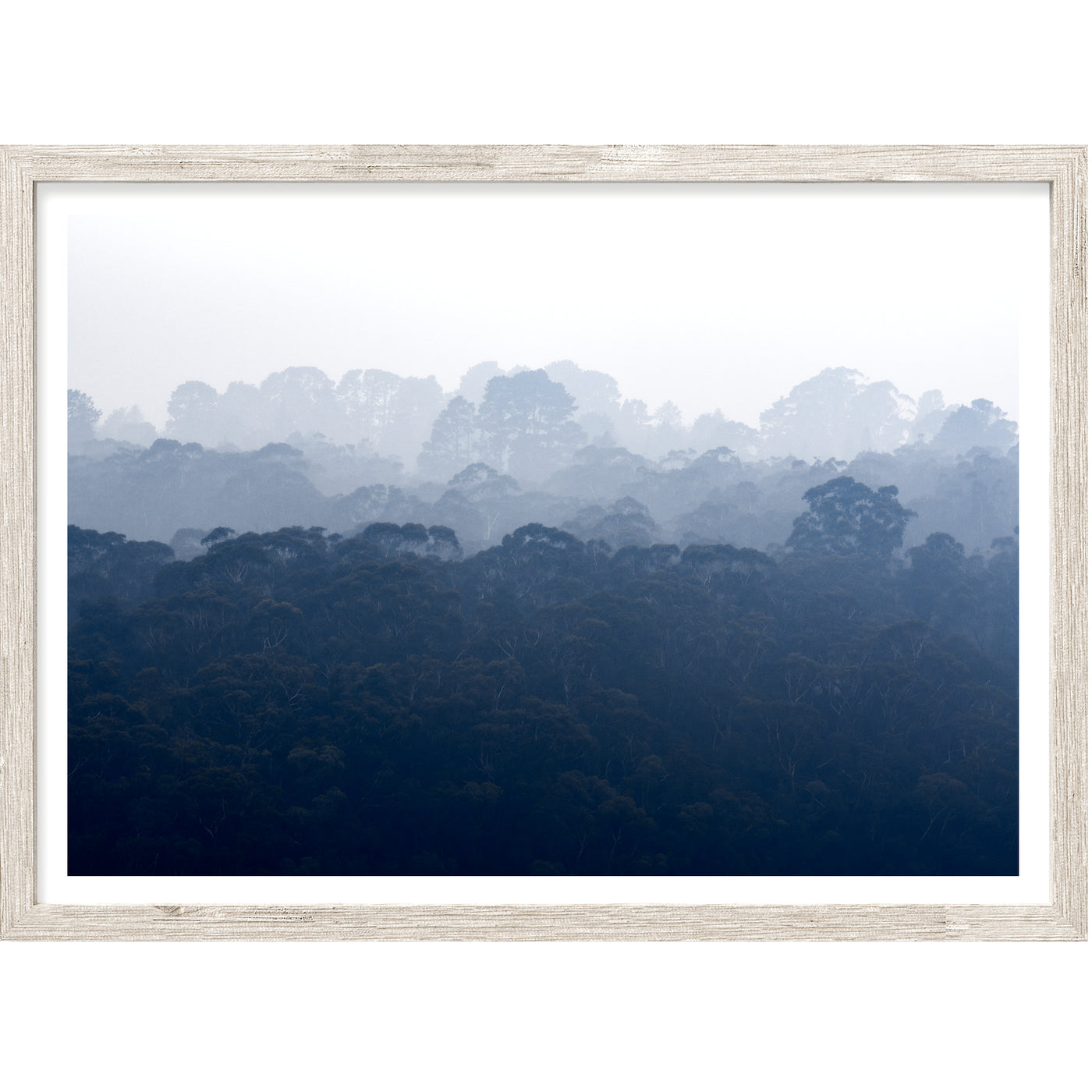Nature Wall Art, Foggy Forest Silhouette Photography Print, Large Nordic Wall Decor | arrtopia