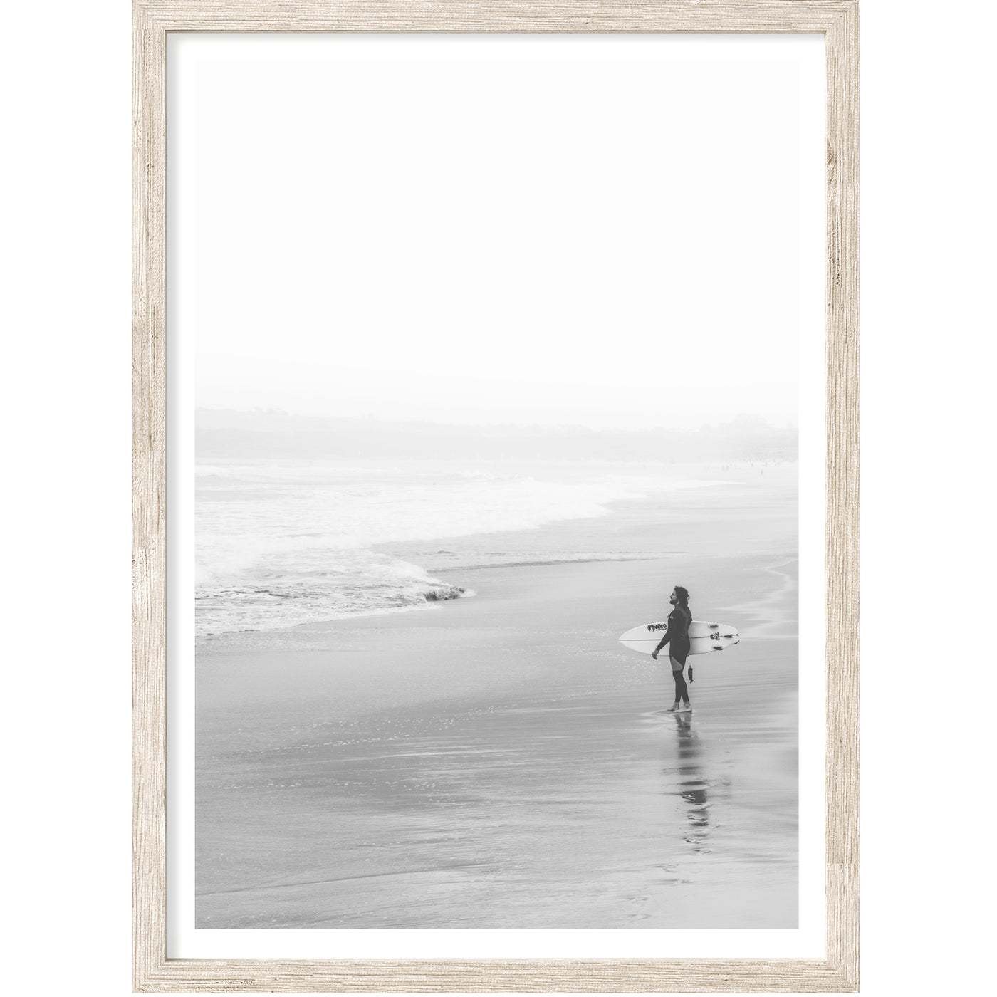 black and white surfing wall art print, surf poster | arrtopia