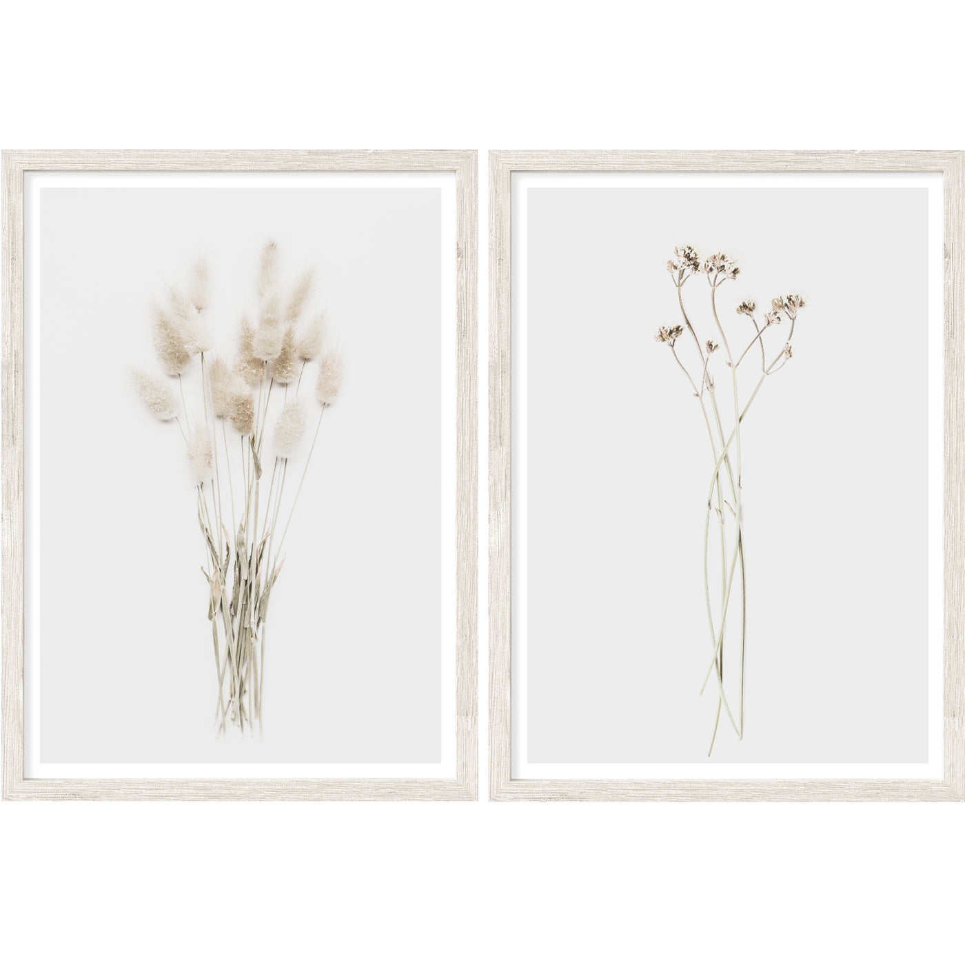 Wildflowers and Bunnytail Grass - Set of 2