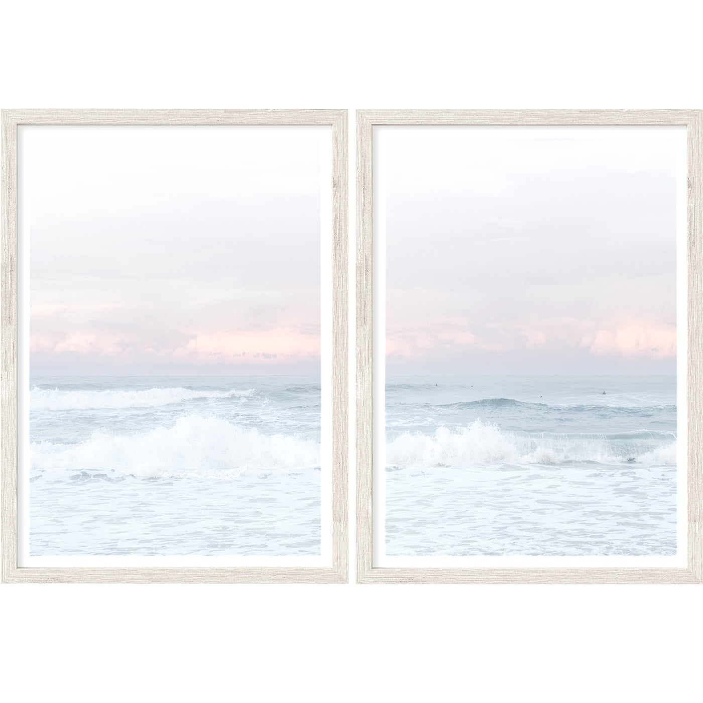 Pastel Coastal Wall Art, Blue Ocean Photography Print Set, Extra Large Wall Decor | arrtopia
