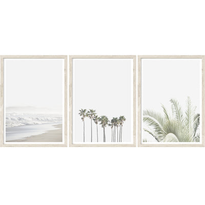 set of 3 prints, neutral coastal wall art | arrtopia